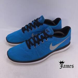 Nike Flex 2016 Run Athletic Lace Up Shoe Mens Size 10.5 830369-400 Blue Black